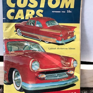 Custom Cars Magazine Book November 1958 “Vertical Dashboards, showtime Southern California, Antennas, Steering Wheels Covers, etc”.