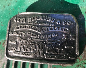 Vintage Worn Levis Strauss & Co Metal Belt Buckle. - Etsy