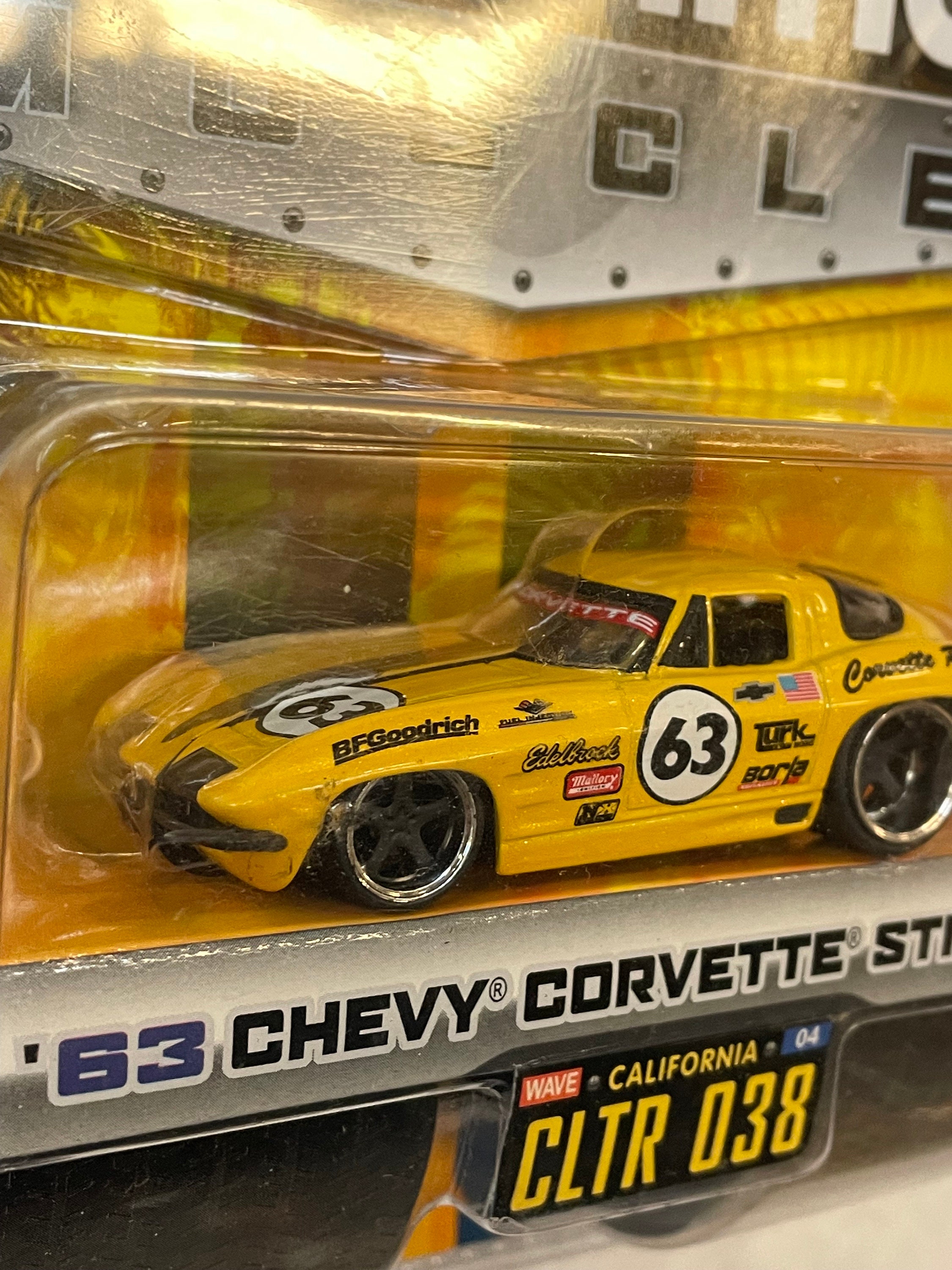 Jada 1/24 - Chevrolet Corvette Sting Ray 1963 - Jaune/Noir - Diecast - Occasion