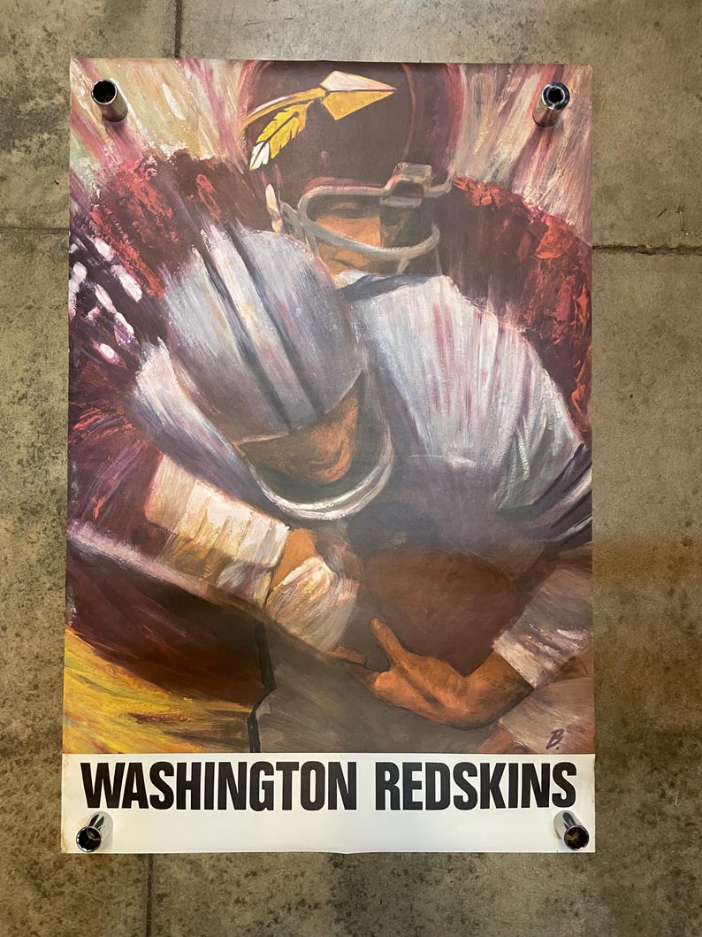 David Boss Original 1966 NFL Football David Boss NOS Poster Stash. “washington ...
