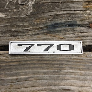 Very Nice Chrome Vintage Automobile Emblem &quot; 770 &quot; Script .