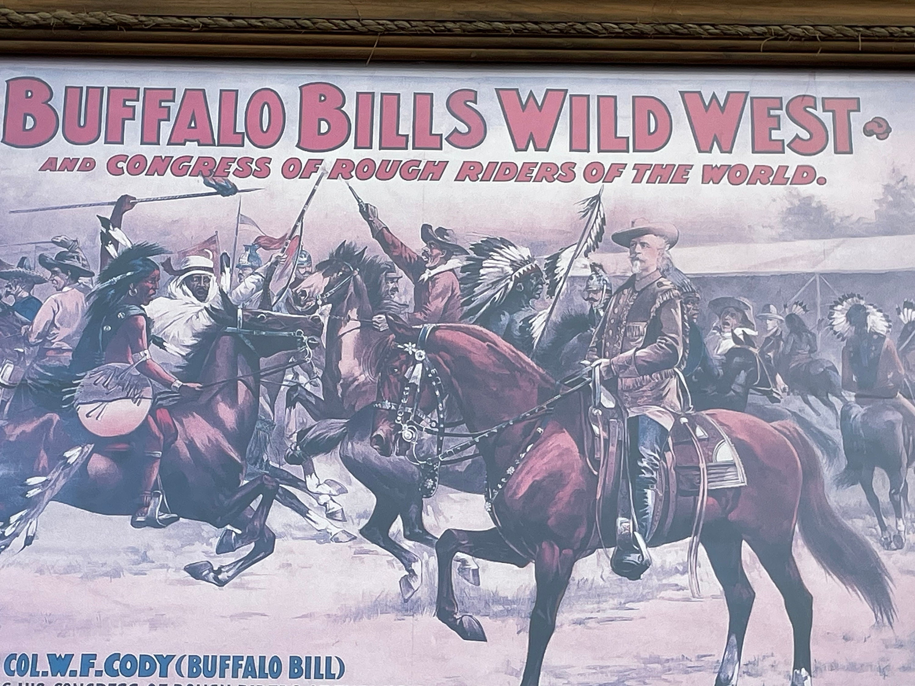 Buffalo Bills Wild West Poster Framed Under Glass. - Etsy