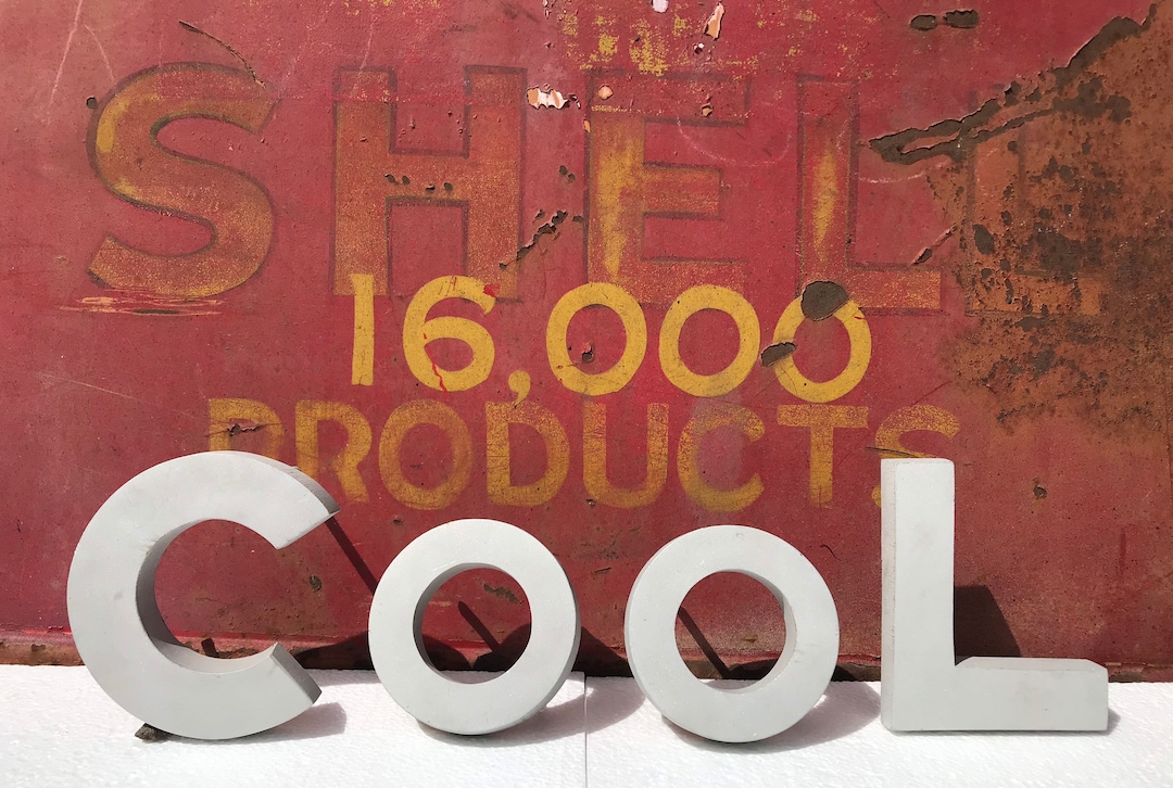 1950s Block Lettering Vintage Aluminum Block Letters: 1950s School Signage - Etsy