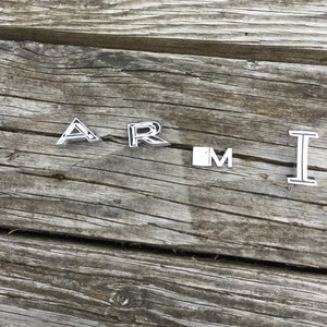 Very Nice Chrome Vintage Automobile Emblem Script Letters