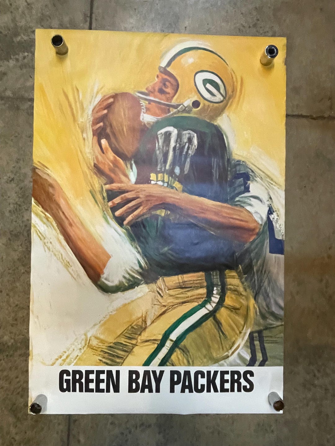 David Boss Original 1966 NFL Football David Boss NOS Poster Stash. Green Bay ...