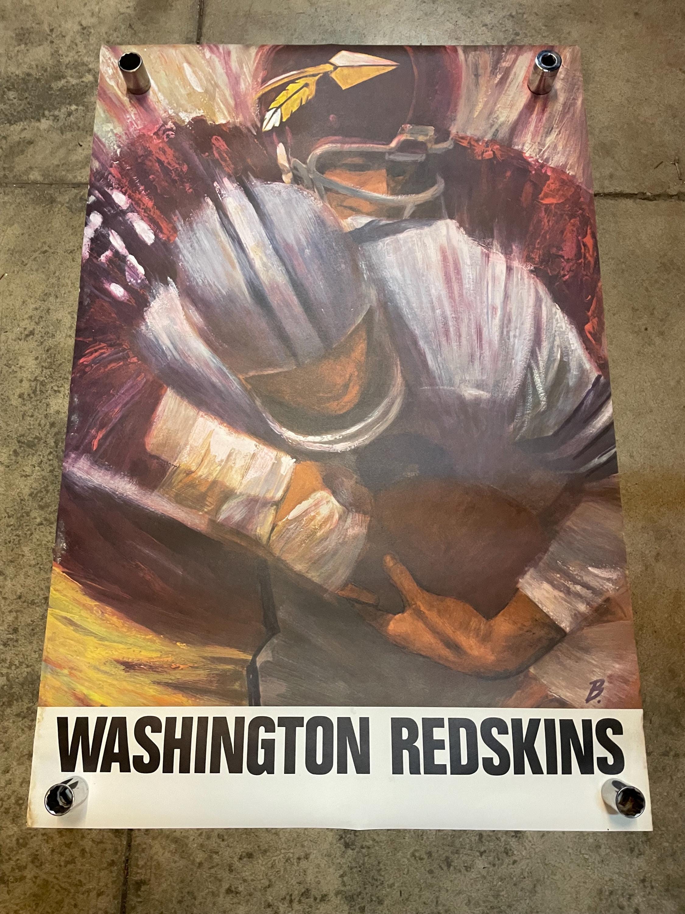 David Boss Original 1966 NFL Football David Boss NOS Poster Stash. “washington ...