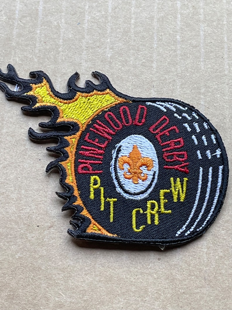 Pinewood Derby Pit Crew Patch. - Etsy