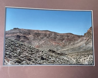 Titus Canyon Road Death Valley Photograph Mounted Original 1993.