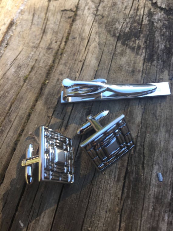 Hickok Cuff Links and Tie Clip Set - Made in USA - image 3