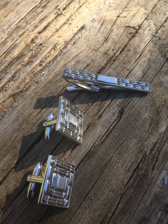 Hickok Cuff Links and Tie Clip Set - Made in USA - image 2