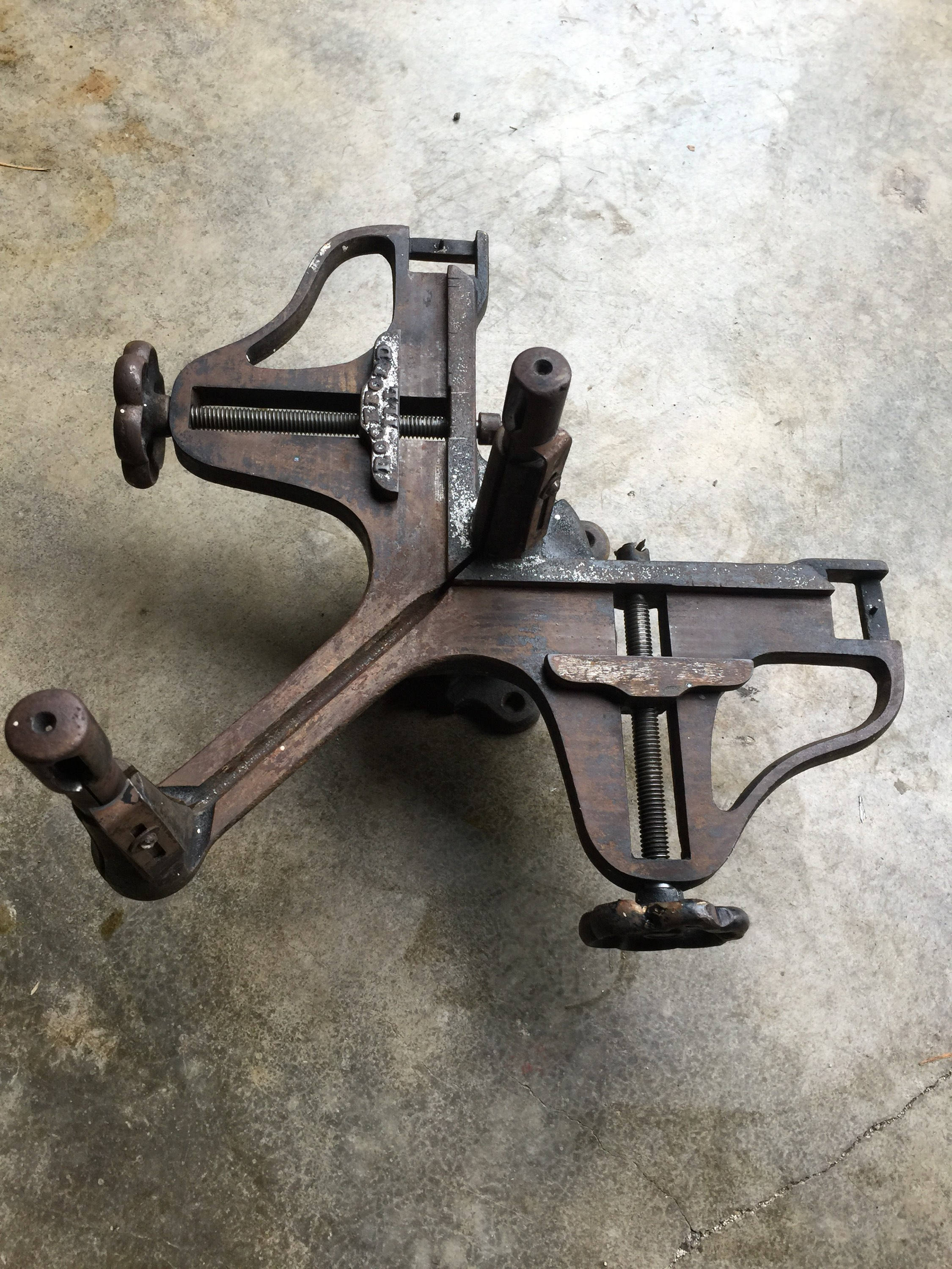 Antique Cast Iron 1800's Picture Frame Miter Box Tool Etsy