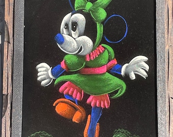 Black Velvet Minnie Mouse Painting