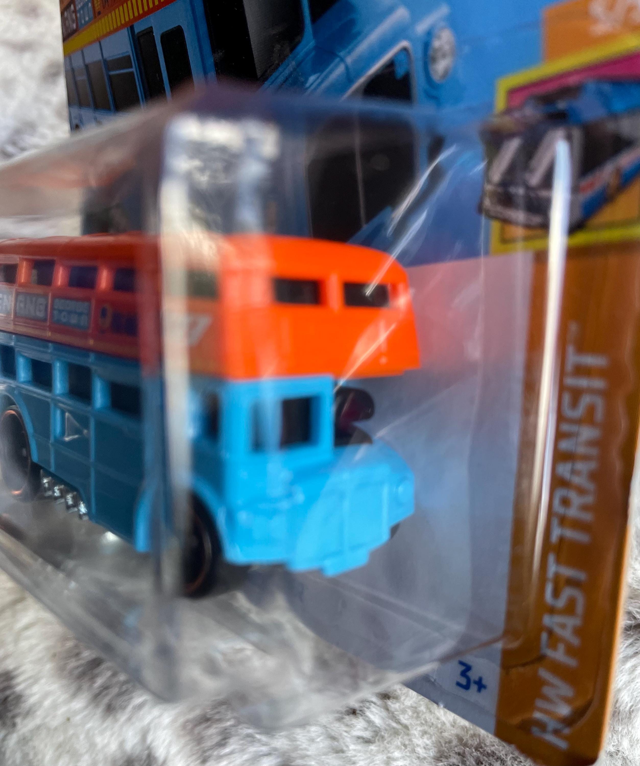 Double Decker Bus Racecar Edition Custom Bus Hot Wheels Toy Car in