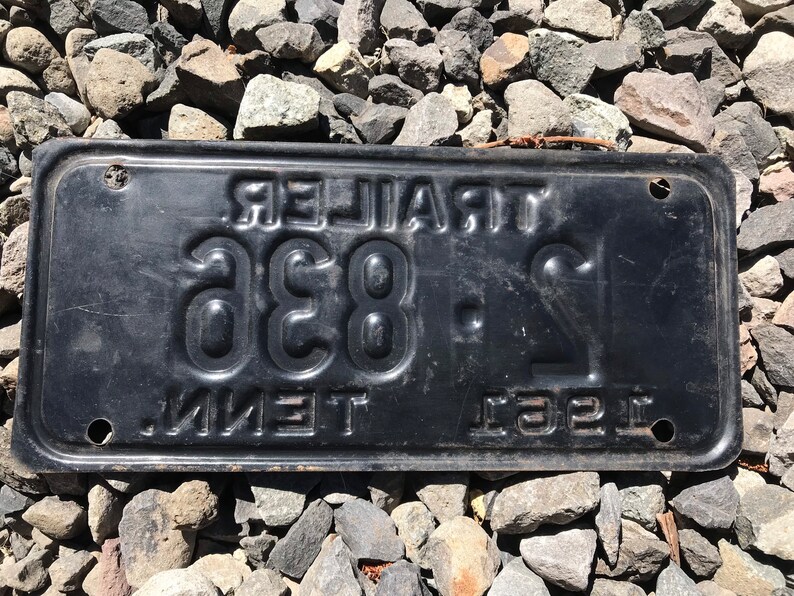 Vintage 1961 Tennessee Trailer License Plate Etsy
