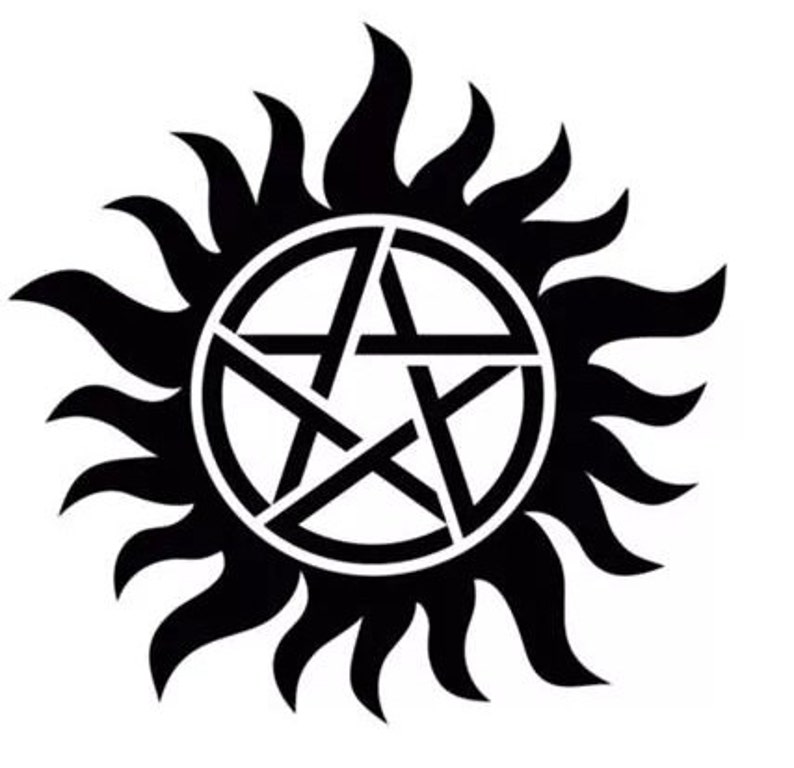 Supernatural AntiPossession Tattoo Wicca Pentagram Etsy