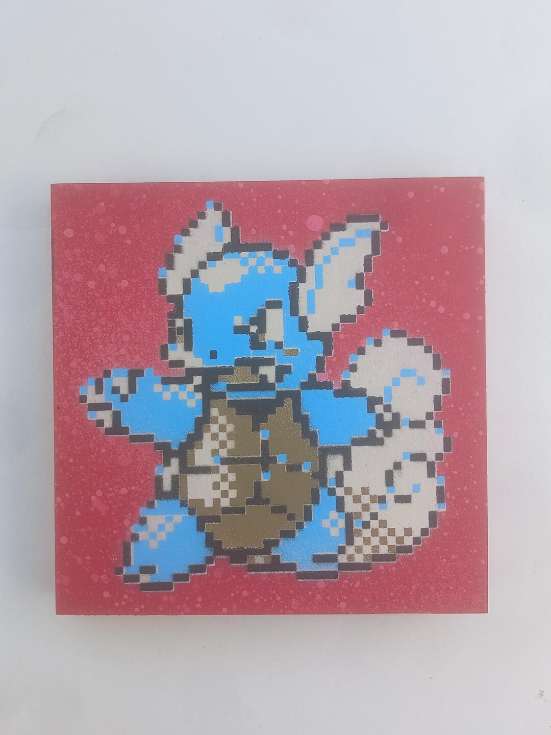 Wartortle 8-bit Edition No. 3 of 3 – Red + Blue Spray Paint Stencil ...
