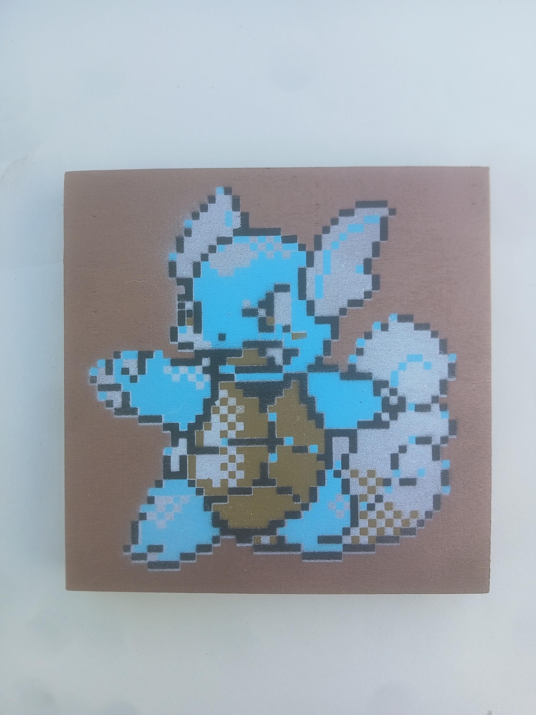 Wartortle 8-bit Edition No. 1 of 3 Aqua + Antique Gold Spray Paint ...