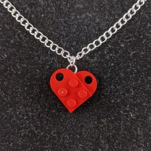 BrickCrafts Fashion Heart Pendant Necklace - All 20 colors, same price