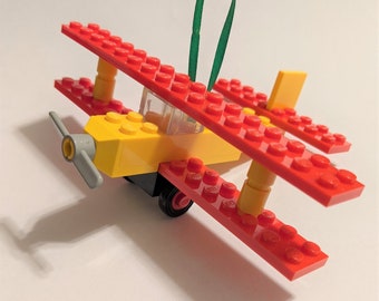 BrickCrafts Build-Your-Own Custom Biplane Ornament