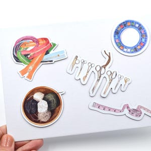 cute magnet set stocking stuffer - seamstress gift - sewing accessory magnets - quilters gift - sewing notions magnets - refrigerator magnet
