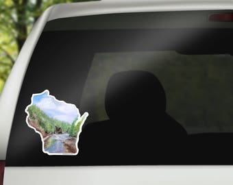 Wisconsin Vinyl Sticker - Wisconsin State Decal - Wisconsin Car Decal - Home State Decal - Cool Laptop Sticker - MacBook Sticker - RV decal