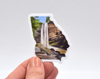 Georgia state Toccoa Falls vinyl laptop decal sticker - phone sticker - water bottle sticker - travel sticker