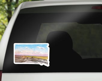 South Dakota Vinyl Sticker - South Dakota State Decal - South Dakota Car Decal - Home State Decal - South Dakota Art Sticker