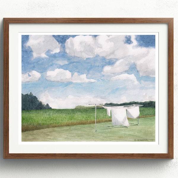 Laundry Room Decor - Laundry Room Art - Laundry Art - Farmhouse Art Print - Farmhouse Chic Style - Maryland Landscape Print - Wash Room Art