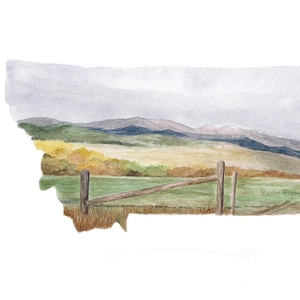 Montana Art Print - State Love Print - Montana State Map - Unique Map Art - Gifts Under 20 - Unique  Guestbook Idea - Montana Wall Art