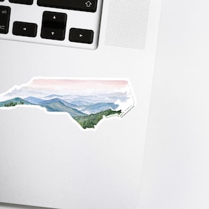 North Carolina state vinyl adventure sticker set - all 50 states - suitcase sticker - water bottle sticker - travel sticker