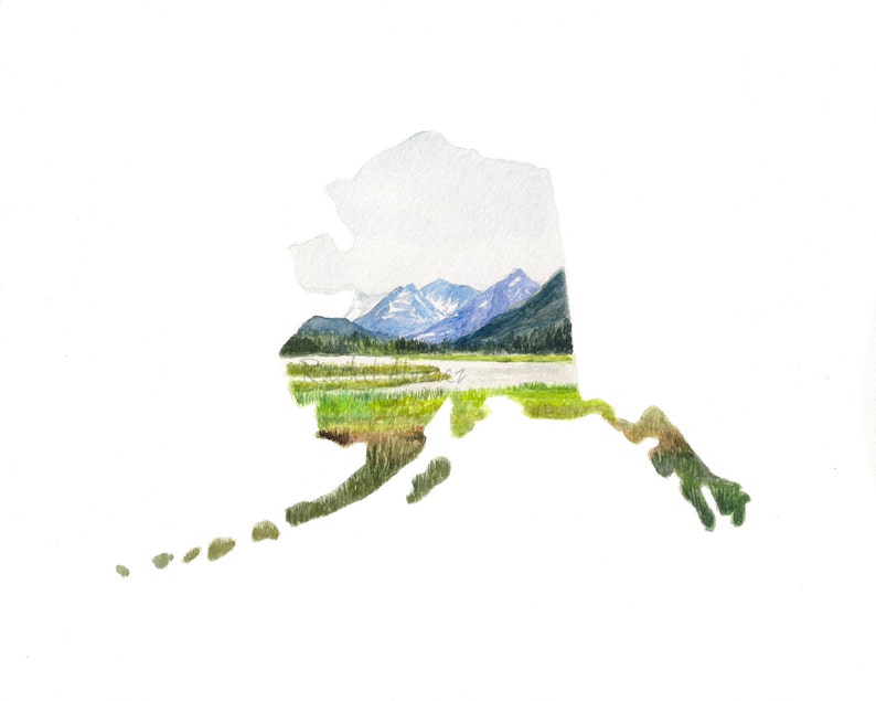 Vermont PRINT - Vermont Map - Vermont Art - US Map Art - Unique Map - Watercolor Map Art - Landscape Print - Wall Art - Vermont Landscape image 5