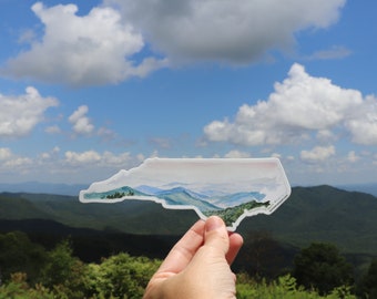 North Carolina Vinyl Sticker - North Carolina State Decal - NC Sticker - NC Decal - NC Vinyl Sticker - Home State Decal - Carolina Decal