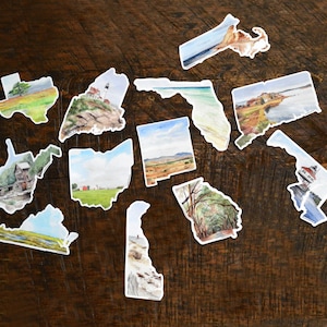 travel sticker set - adventure stickers - wanderlust sticker - mountain biking - waterproof - outdoorsy gift - hiking gear - camping sticker