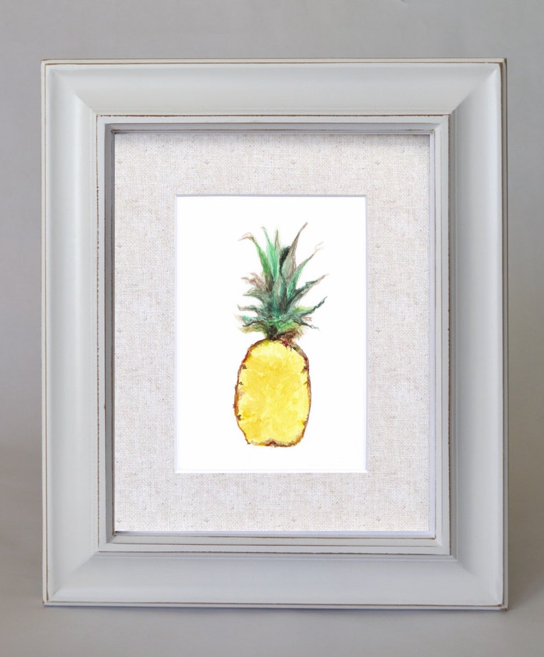 Pineapple art print Tropical Fruit Decor Kitchen Wall Art Pineapple Illustration Dining Room Art Food Illustration image 5