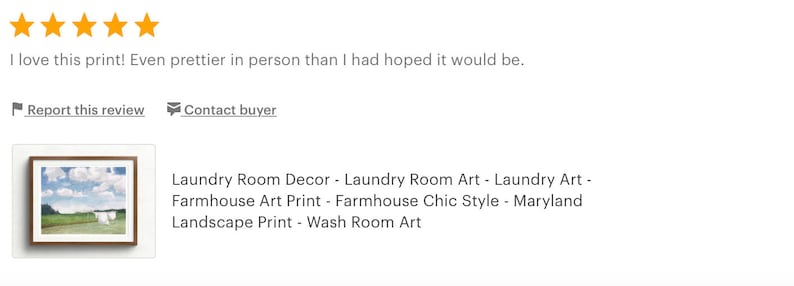May include: A framed print of a landscape scene with a blue sky, white clouds, green grass, and a white farmhouse. The print is titled "Laundry Room Decor - Laundry Room Art - Laundry Art - Farmhouse Art Print - Farmhouse Chic Style - Maryland Landscape Print - Wash Room Art".