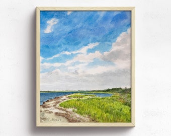 Assateague Island Maryland art print - Maryland landscape - coastal landscape - beachy art print - Maryland home decor