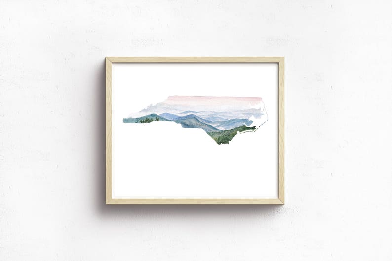 bundle watercolor state art print painted state art United States map art unique holiday gifts state artwork image 5