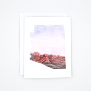 Arizona Watercolor Notecard Set Arizona Notecard Arizona State Map Gift Arizona Art Blank Notecards Arizona Watercolor Landscape image 2