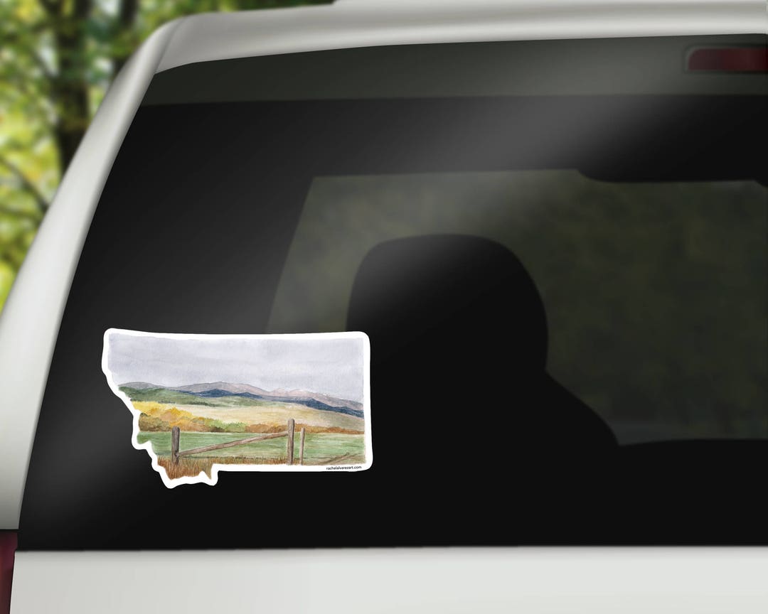 Mon State Sticker Montana Vinyl Sticker - Montana State Decal - Montana Car Decal - Home ...