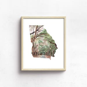 bundle watercolor state art print painted state art United States map art unique holiday gifts state artwork image 3