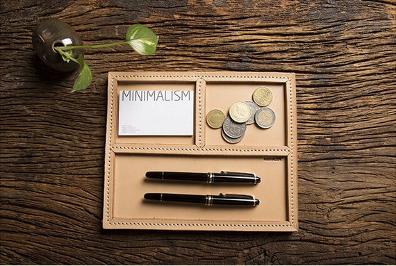 Natural Leather Tray, Pen Tray, Coin tray, Stationary Tray, Handmade By Italian Top Layer Leather For Gift, Custom Storage Tray