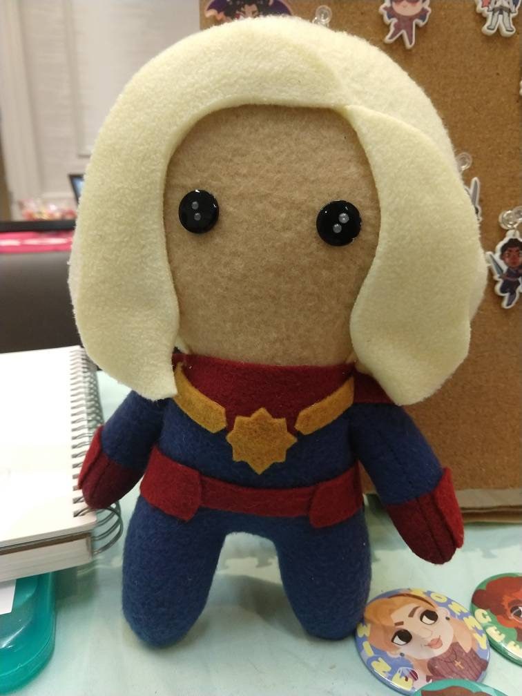 Captain Mavel Carol Danvers Marvel MCU Fleece Plush Doll