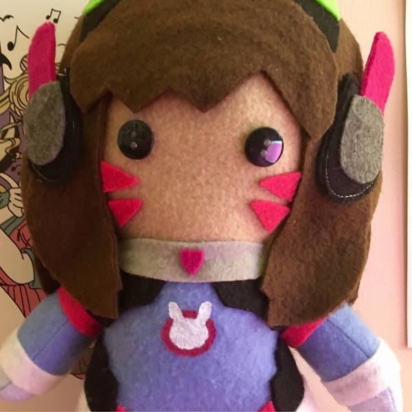 D.Va Hana Song Overwatch Fleece Plush Doll
