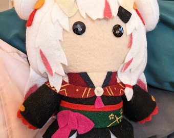 Nakiri Ayame Hololive Vtuber Gamer Akuma Demon Fleece Plush Doll