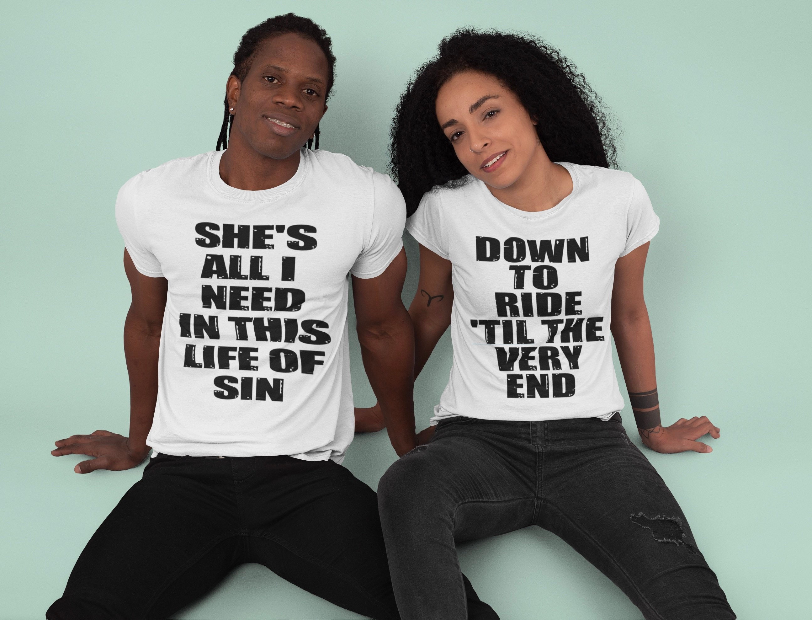 Matching Couples Shirts Gift for couples Ride or Die couple - Etsy.de