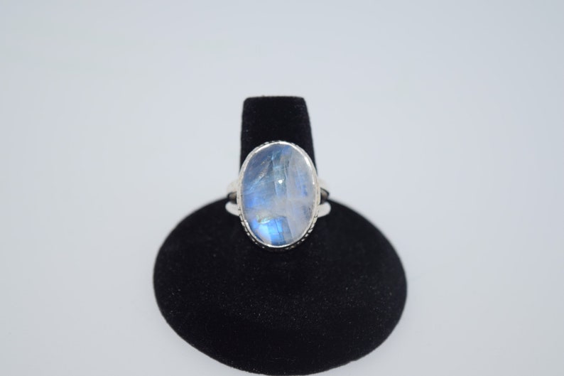 Moonstone Ring; Moonstone; Rainbow Moonstone; Moonstone Jewelry; Natural Moonstone; Sterling Silver Ring; Boho; Metaphysical; bohemian