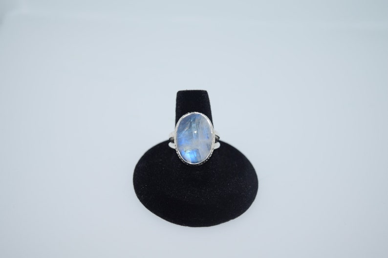 Moonstone Ring; Moonstone; Rainbow Moonstone; Moonstone Jewelry; Natural Moonstone; Sterling Silver Ring; Boho; Metaphysical; bohemian