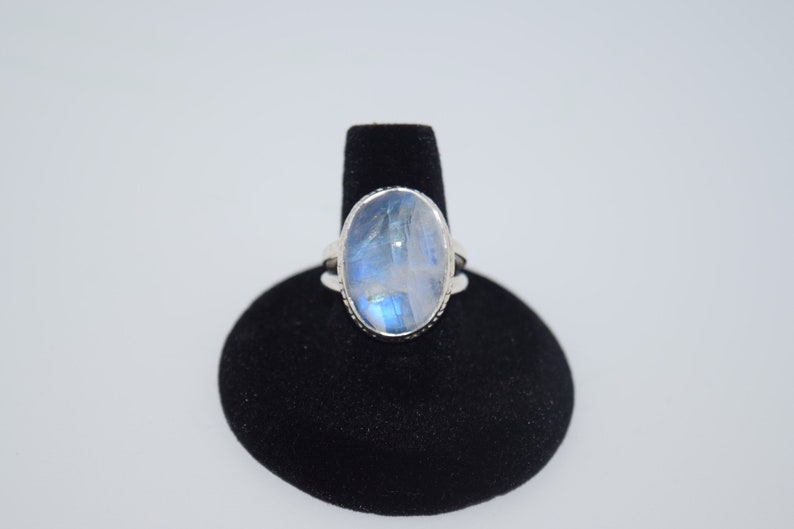 Moonstone Ring; Moonstone; Rainbow Moonstone; Moonstone Jewelry; Natural Moonstone; Sterling Silver Ring; Boho; Metaphysical; bohemian