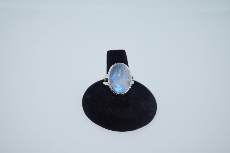 Moonstone Ring; Moonstone; Rainbow Moonstone; Moonstone Jewelry; Natural Moonstone; Sterling Silver Ring; Boho; Metaphysical; bohemian