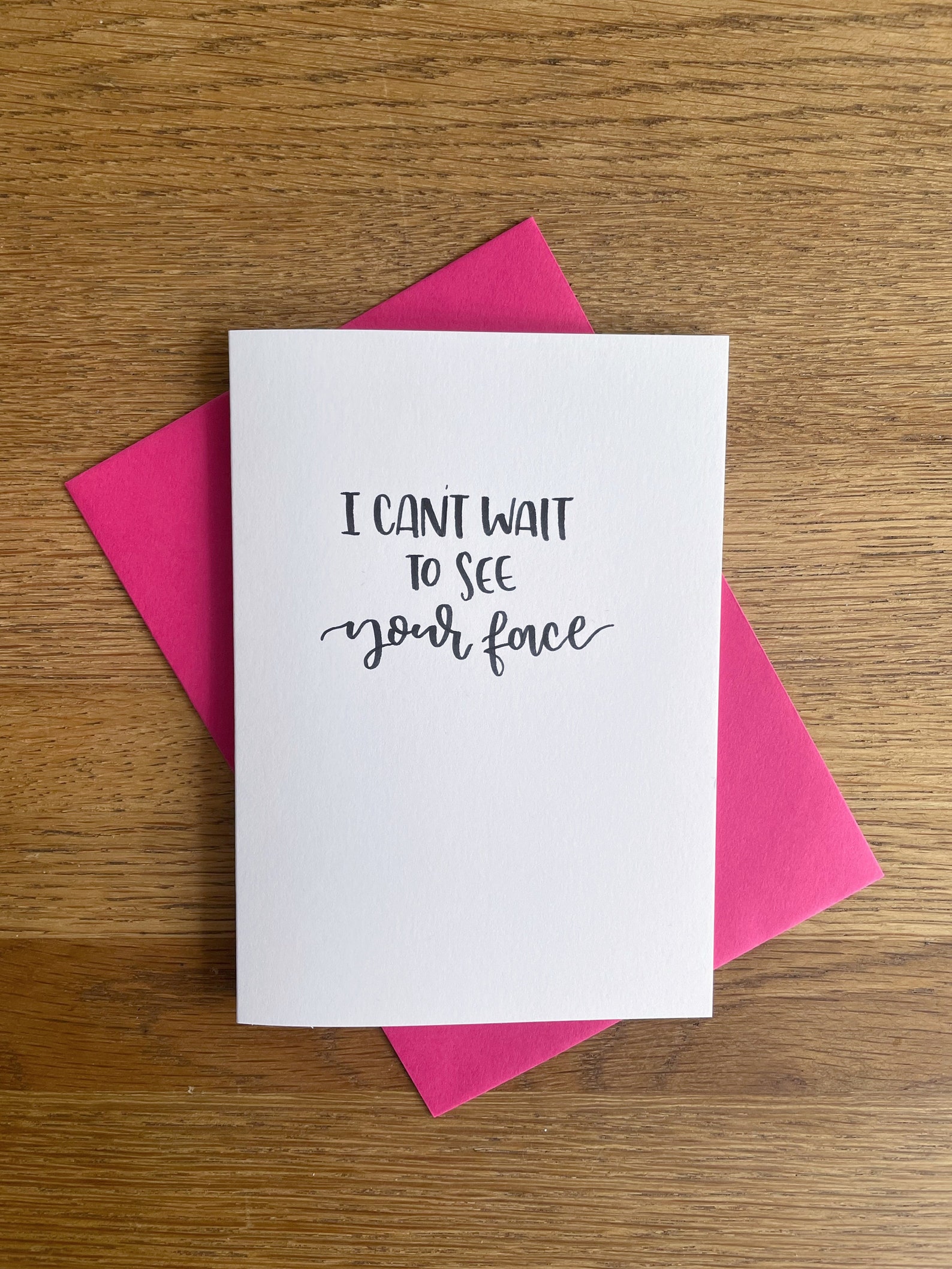 I Can't Wait to See Your Face Greetings Card - Etsy